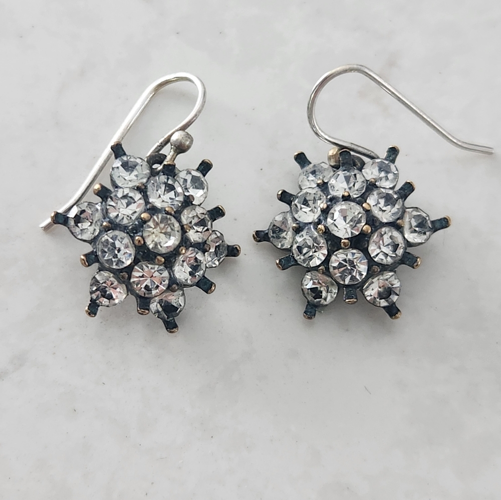 J Crew Vintage Rhinestone Cluster Earrings